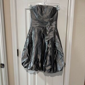 Elegant Gray Strapless Dress